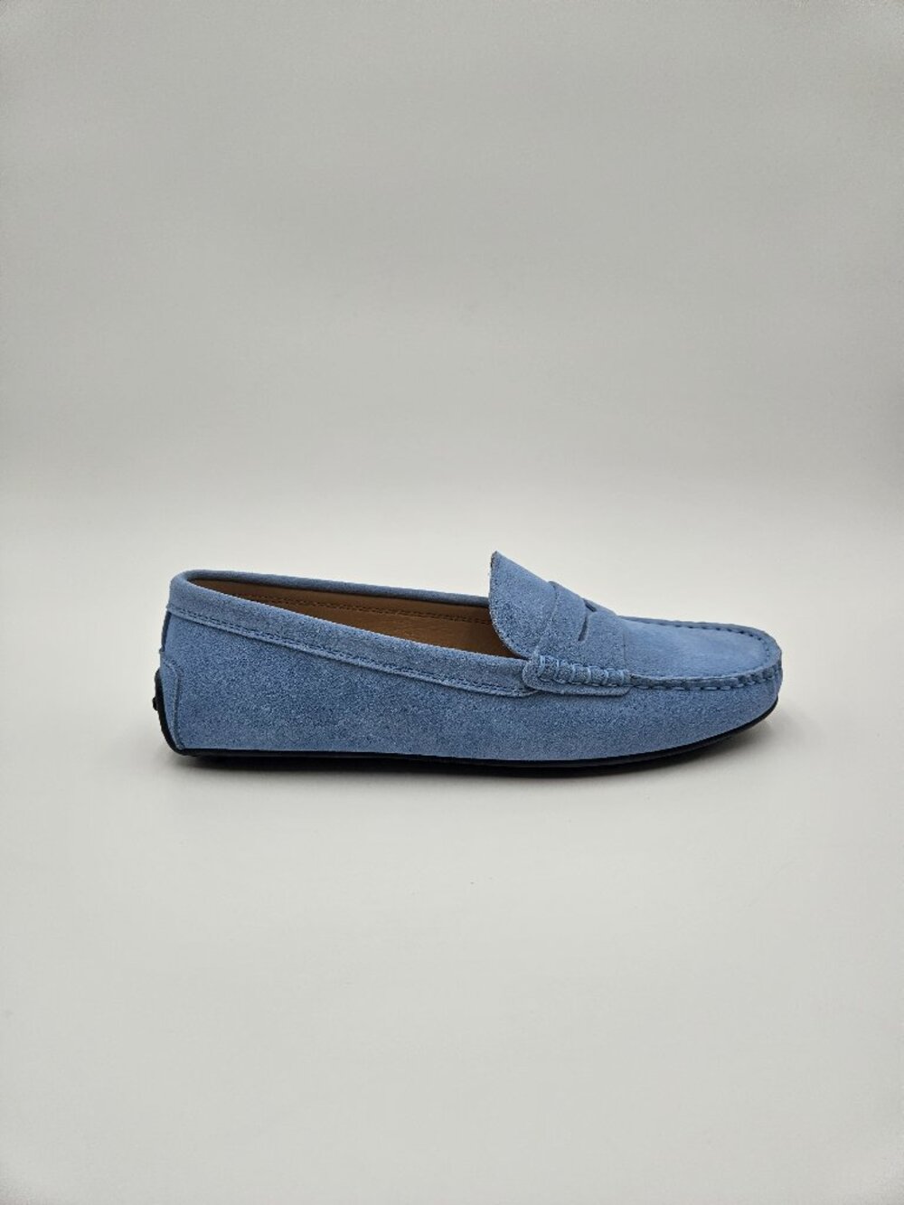 STEAL!!🔥Go Tour Men’s Light Blue Suede Penny Loafers Classic Slip-Ons | Size 8